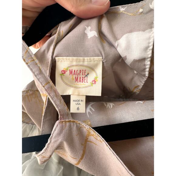 Magpie & Mabel Dahlia Dress - Deer Print - Size 6 - Picture 7 of 8